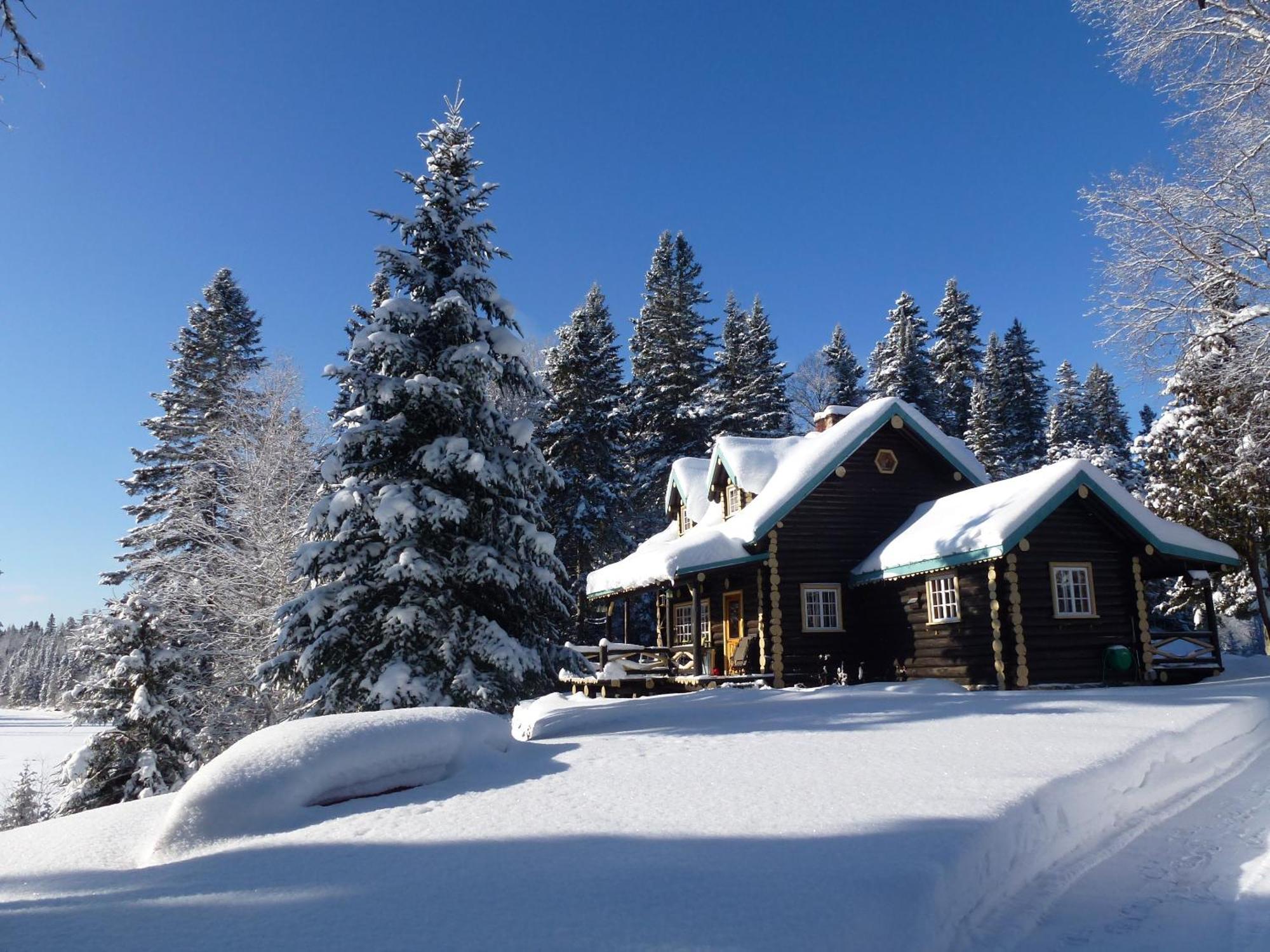 Domaine Le Bostonnais - Le Village En Bois Rond La Tuque Ngoại thất bức ảnh